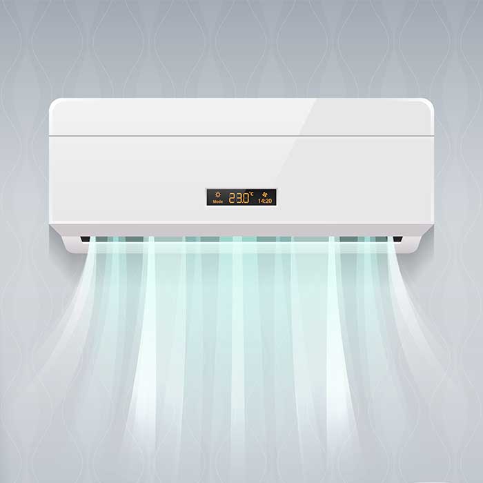 Aircond technician at work